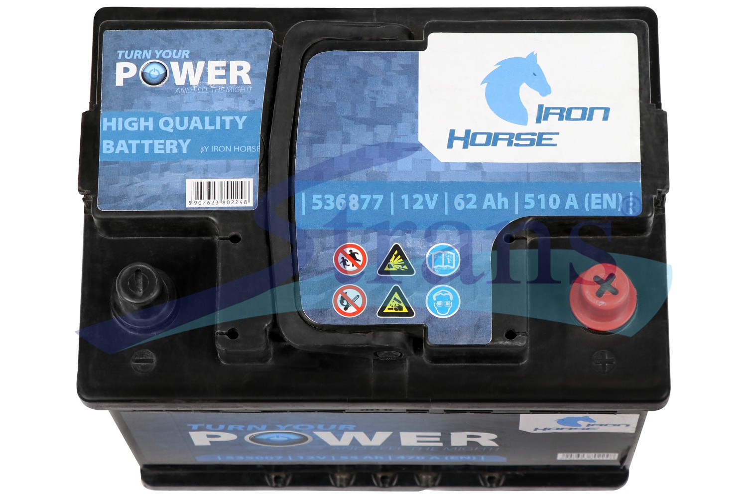 Акумулятор Iron horse 12V 62Ah R+ 510A 242*175*190Mm R062614Kn